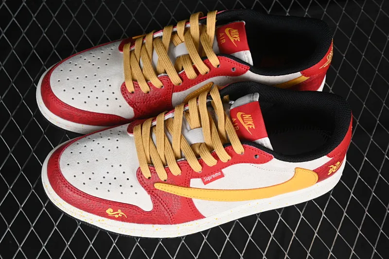 All Categories Air Jordan Jordan Series Basketball Shoes Air Jordan 1 Low High-end Customized Low-top Shoes Travis Scott x Fragment Design x Air Jordan 1 Low OG SP AJ1 Joe 1 Sup Joint Year of the Snake Limited Edition Red Snake Yellow Hook Low-top Cultural Casual Shoes DM7866-093